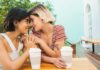 Same-Sex Couple Drinking Coffee